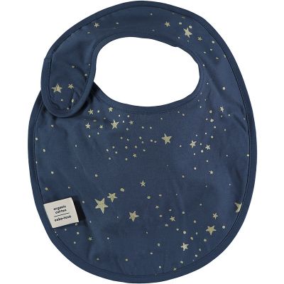 Bavoir à velcro Candy Gold stella Night blue (34 cm) Nobodinoz