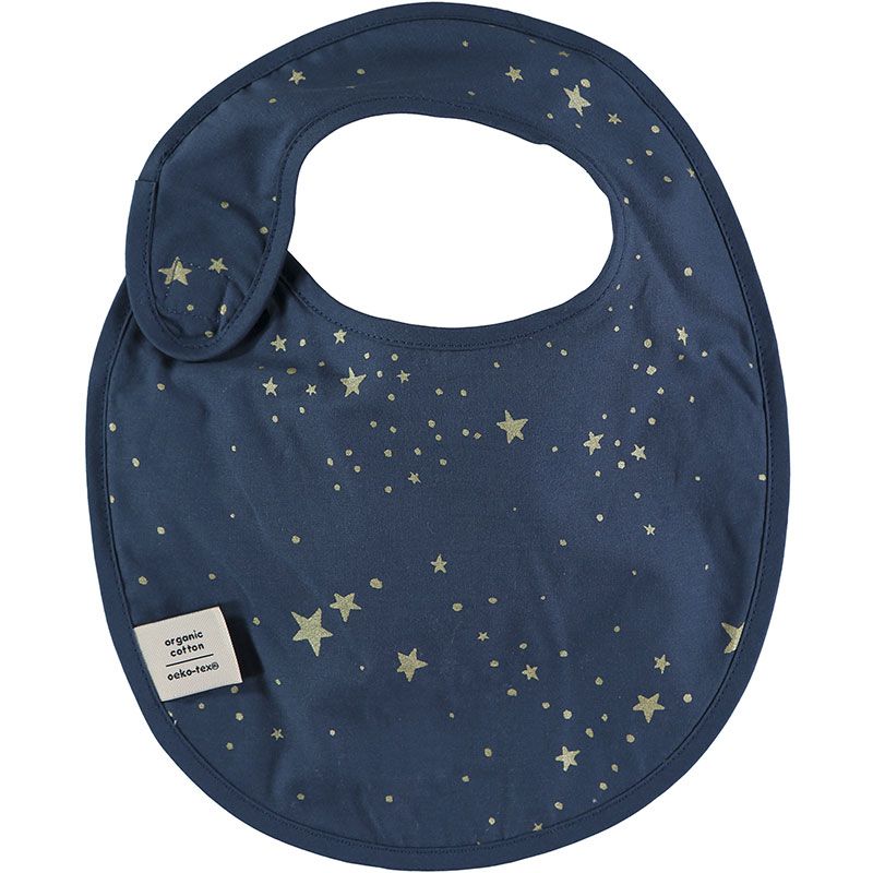 Bavoir à velcro Candy Gold stella Night blue (34 cm) Nobodinoz