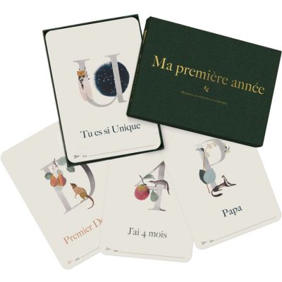 Cartes photos souvenirs Ma première année Luxe ABC (40 cartes) (Milestone) - Couverture