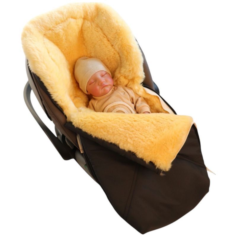 Chancelière pour siège-auto bébé en peau d'agneau EMMY anthracite Kaiser Produit 5