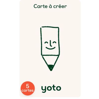 Pack de 5 Cartes à créer  par Yoto