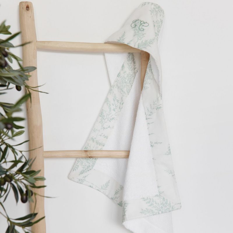 Cape de bain Feuillage Vert Tartine et Chocolat Ambiance 2