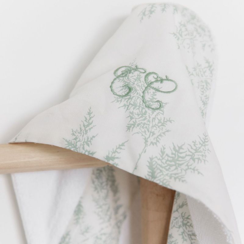 Cape de bain Feuillage Vert Tartine et Chocolat Ambiance 4