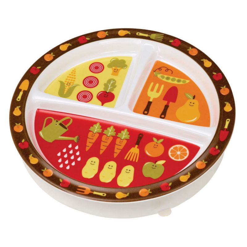 Assiette à ventouse à compartiments 