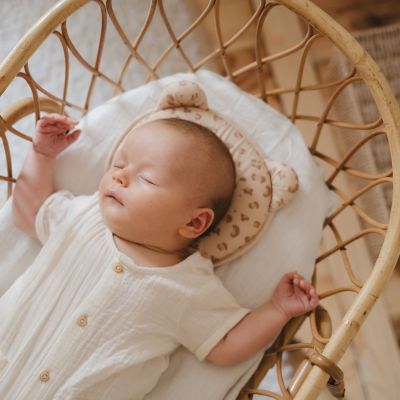 Coussin cale tête P'tit Panda Jersey Léopard