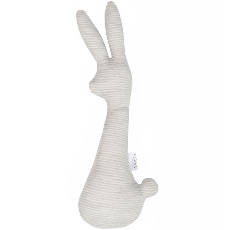 Hochet lapin Powder stripes (27 cm) Les Rêves d'Anaïs