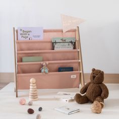 Bibliothèque en tissu recyclé Uni argile