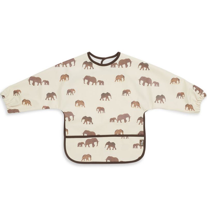Bavoir manches longues waterproof Savannah éléphant Jollein