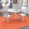 Ensemble table avec rangement et 2 chaises blanc et gris  par KidKraft