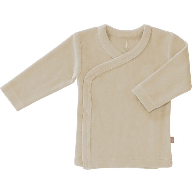 Cardigan croisé en velours bio Sandshell (6-12 mois : 67 à 74 cm) Fresk