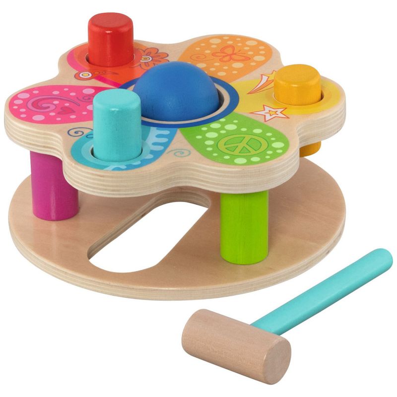 Banc à marteler en bois Flower Power (6 pièces) Goki Produit 1