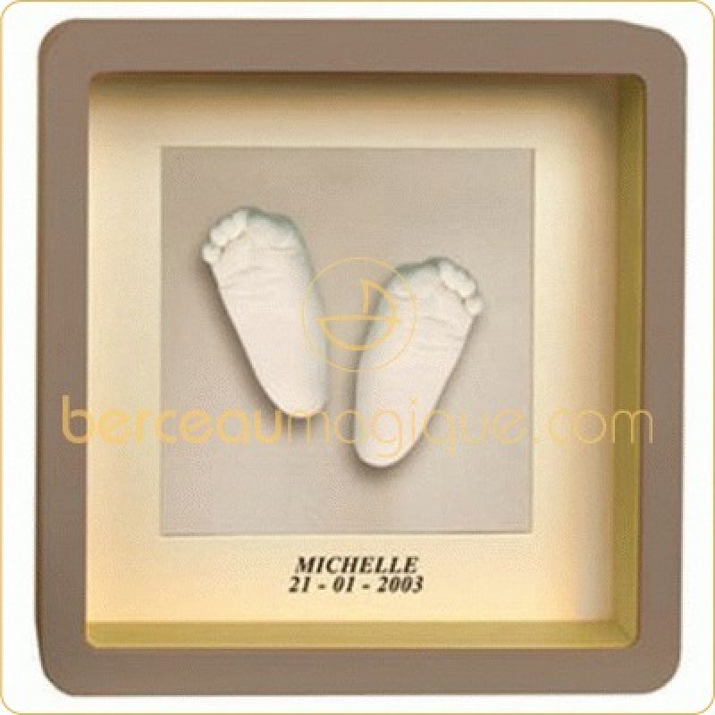 Cadre empreinte moulage ''Baby Art Print deluxe'' taupe Baby Art