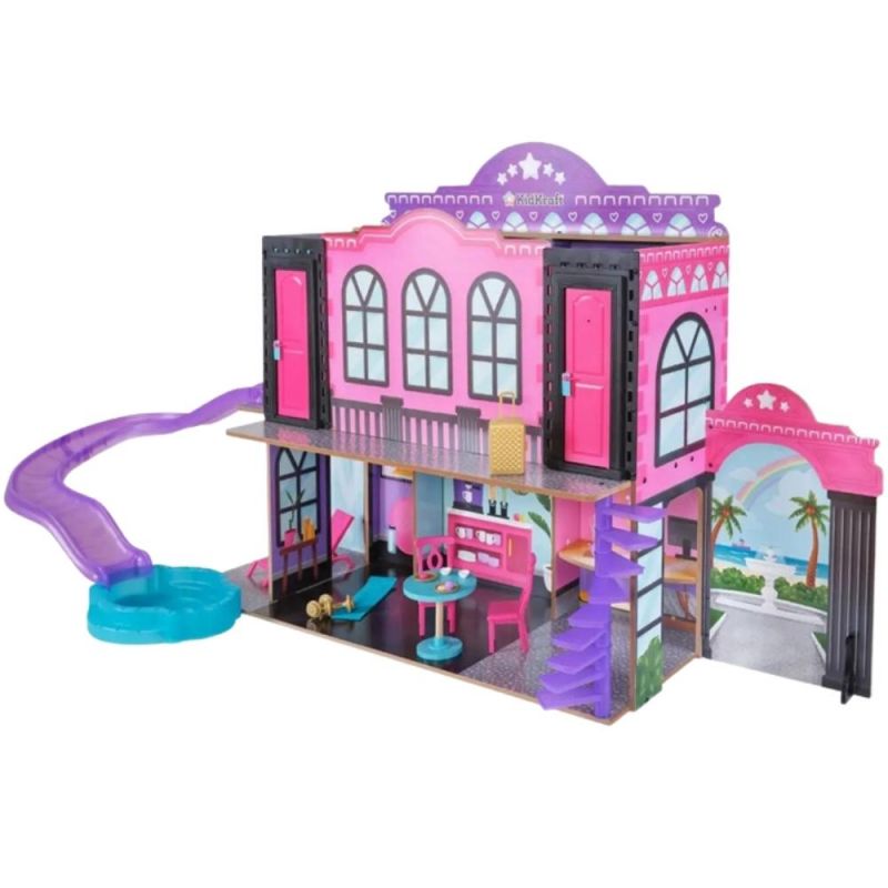 Maison de poupée Luxe Life 2 en 1 Hôtel + toboggan KidKraft
