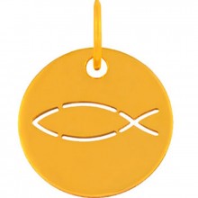 Médaille Mini Ichtus 10 mm (or jaune 750°)  par Maison La Couronne
