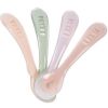 Lot de 4 cuillères silicone 2ème âge Set Barbe à papa Guimauve Vert de gris Lila Béaba Produit 1