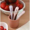 Lot de 4 cuillères silicone 2ème âge Set Barbe à papa Guimauve Vert de gris Lila Béaba Ambiance 2