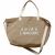 Variation Beige du produit Sac cabas XL velours A la vie à l'amour de la marque Zakuw