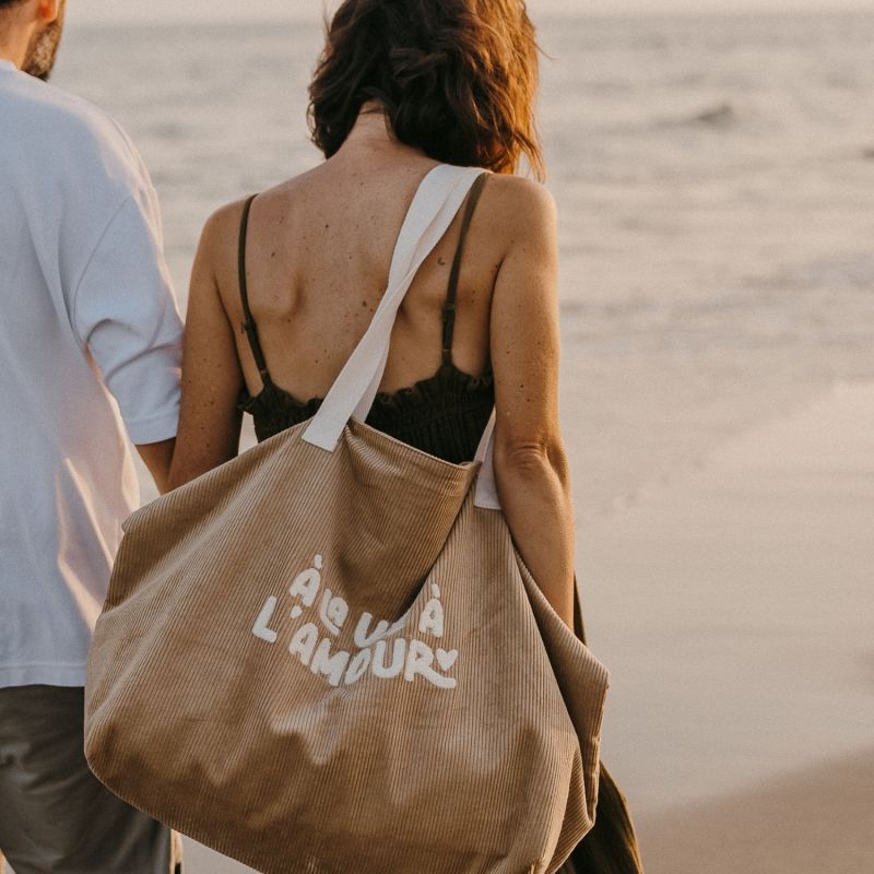 Sac cabas XL velours A la vie à l'amour Zakuw Ambiance 4