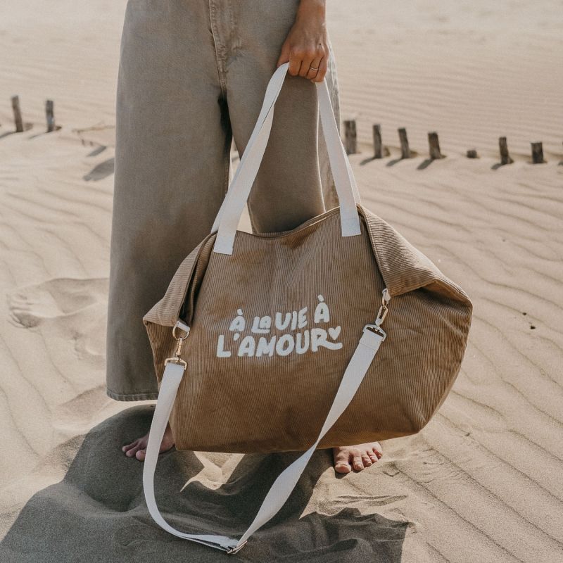 Sac cabas XL velours A la vie à l'amour Zakuw Ambiance 7