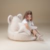 Pouf ours et repose-pieds Cream White molletonné Wigiwama Ambiance 7