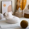 Pouf ours et repose-pieds Cream White molletonné Wigiwama Ambiance 8