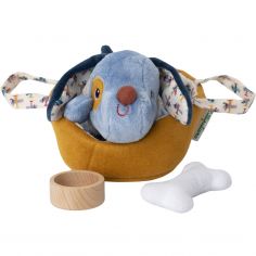 Peluche sonore Jules le chien et son panier - Lilliputiens