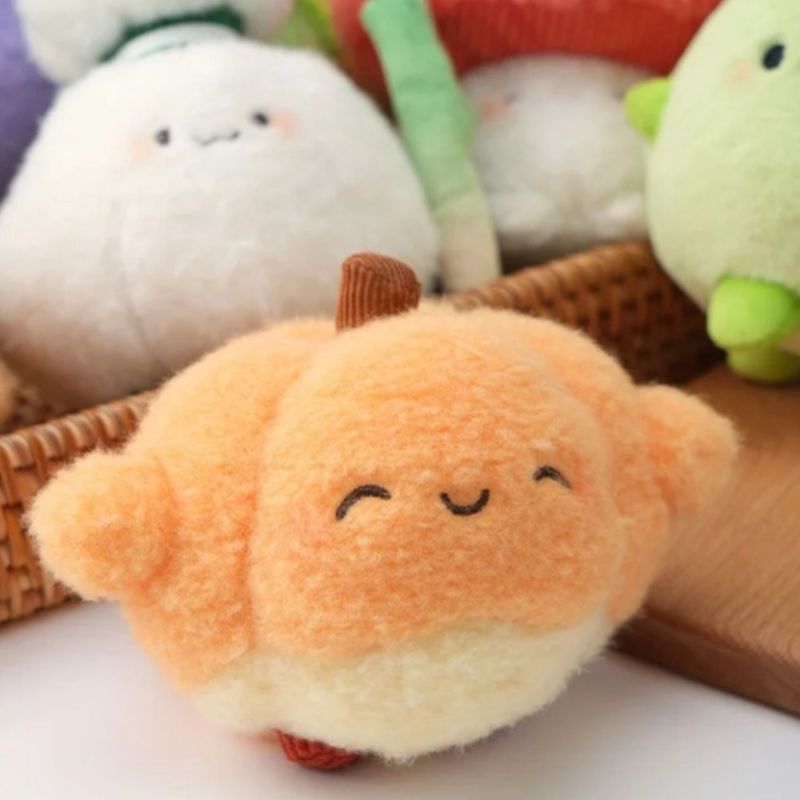 Peluche Veggies Citrouille (25 cm) Bazuuyu Ambiance 2