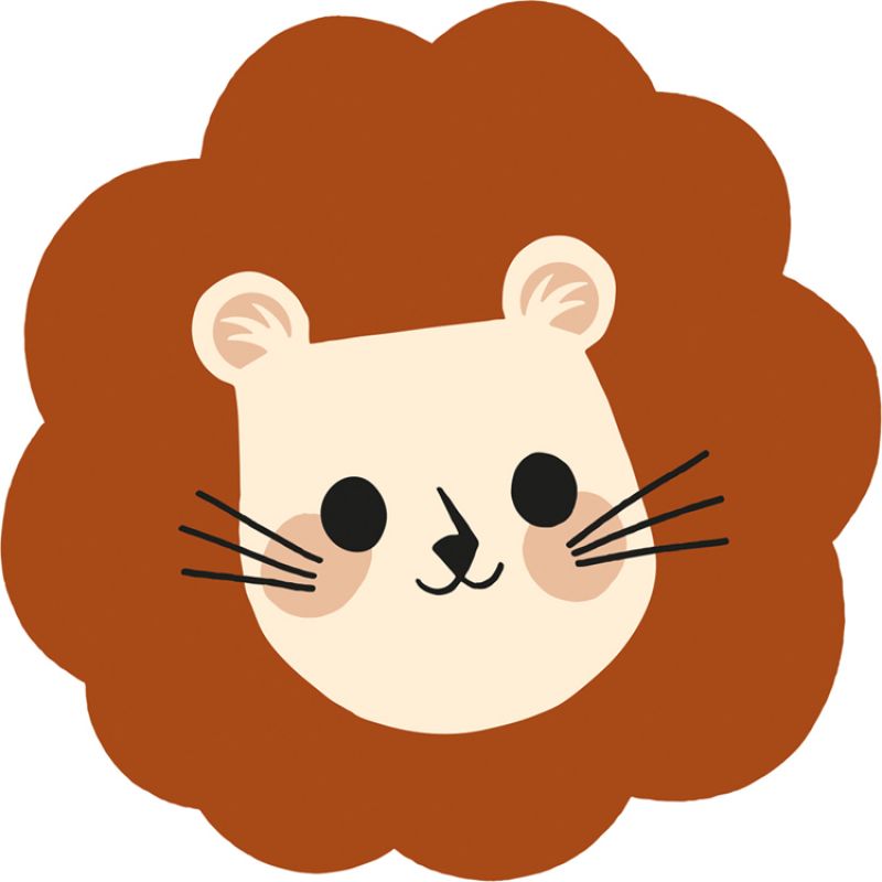 Tapis en coton Petit Lion (120 cm) Lilipinso