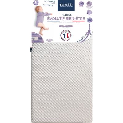 Matelas Evolutif Bien Être déhoussable 360° (70x140 cm) Candide