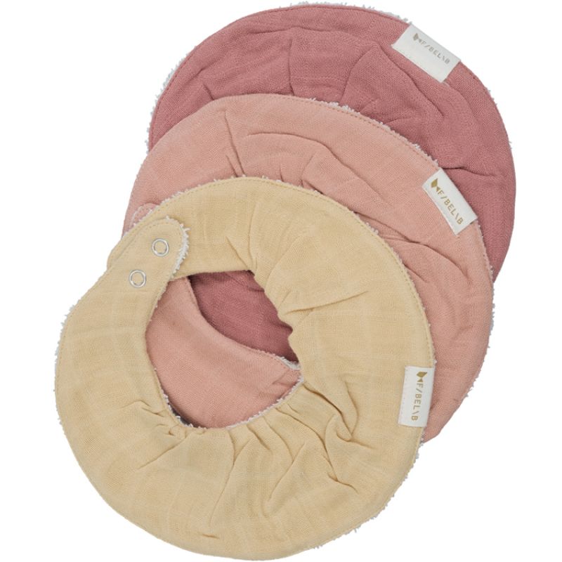Lot de 3 bavoirs bandanas Pastel Flower Fabelab