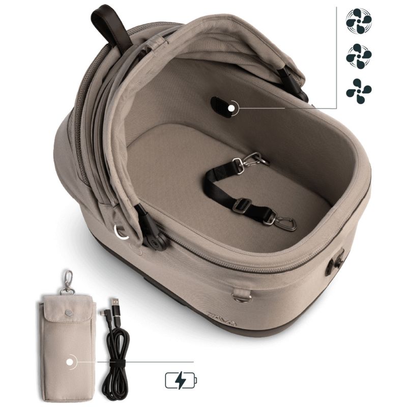 Siège auto pour animal avec ventilateur et système Isofix intégré MAEVE ISO5X WIND TAWNY Tavo Produit 4