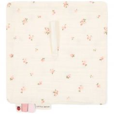 Doudou attache-tétine en gaze de coton Fairy Blossom