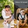 Porte bébé évolutif en réhausseur Moov & Boost beige noisette  par Babymoov