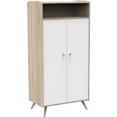 Armoire 2 portes Acces bois blanc - Sauthon mobilier