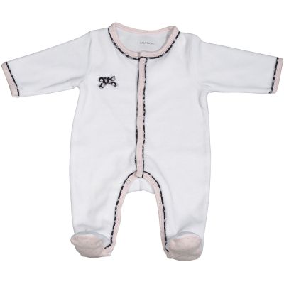 Pyjama b/éb/é blanc//jaune naissance Babyfan Sauthon
