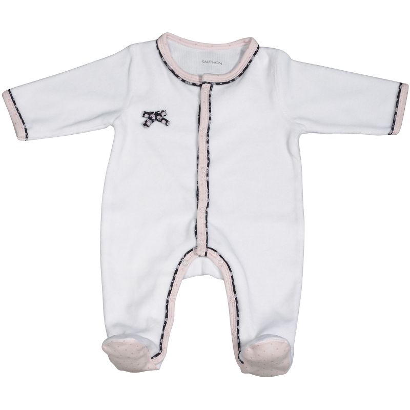 Pyjama chaud Miss Fleur de Lune blanc (Naissance) Sauthon