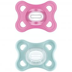 Lot de 2 sucettes Comfort rose en silicone (2-6 mois) - MAM