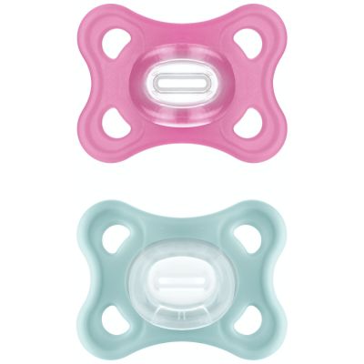 Lot de 2 sucettes Comfort rose en silicone (2-6 mois)