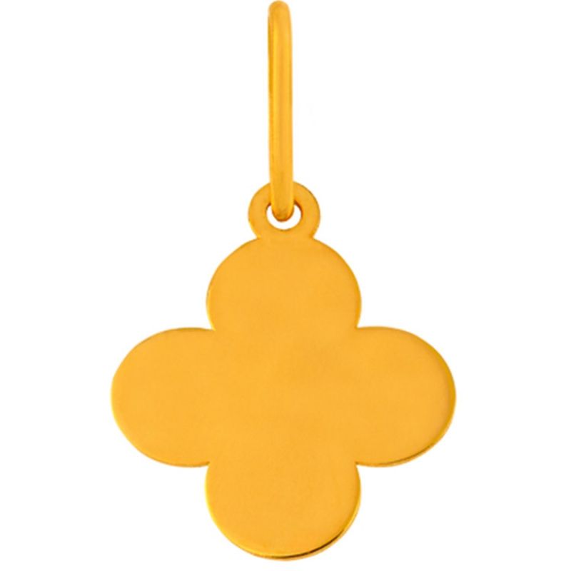 Mini pendentif croix romane sur cordon (or jaune 18 carats) Maison La Couronne