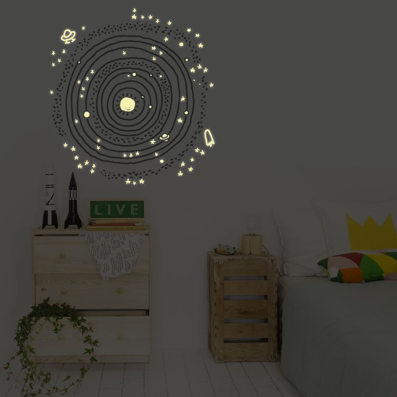 Stickers muraux phosphorescent Cosmos Chispum