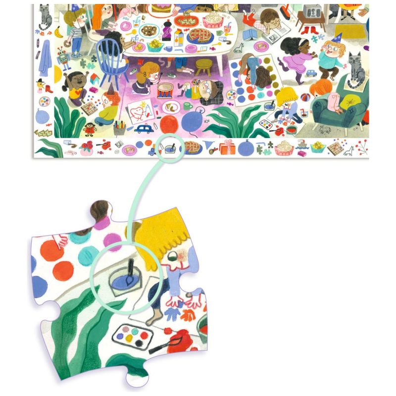 Puzzle d'observation La fête d'anniversaire (54 pièces) Djeco Produit 5