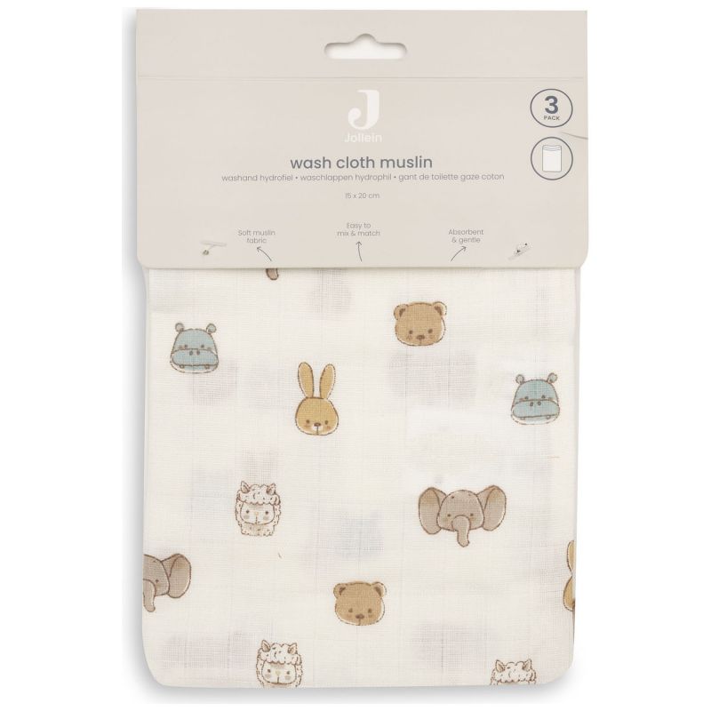 Lot de 3 gants de toilette Jollies Jollein Packaging 4