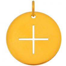 Médaille croix grecque fine (or jaune 18 carats)  par Maison La Couronne