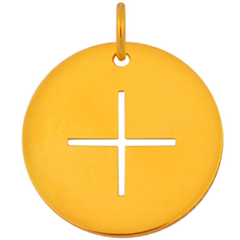 Médaille croix grecque fine (or jaune 18 carats) Maison La Couronne