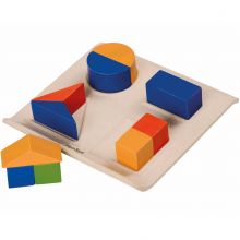 Puzzle à encastrement fraction fun (10 pièces)  par Plan Toys
