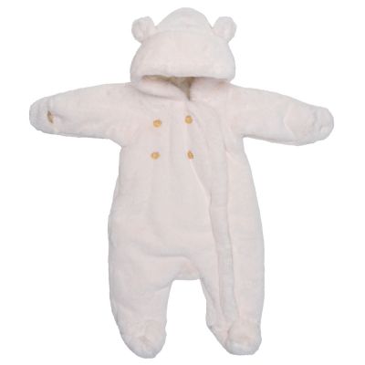 Combipilote ours en fausse fourrure angora ivoire (0-6 mois) BB & Co
