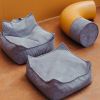 Fauteuil pouf et repose-pieds Blueberry velours côtelé Wigiwama Ambiance 6