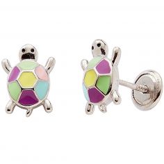 Boucles d'oreille Tortue (argent) - Baby bijoux