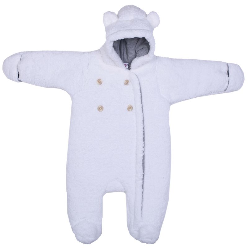 Combinaison pilote ours en sherpa blanc (0-3 mois) BB & Co
