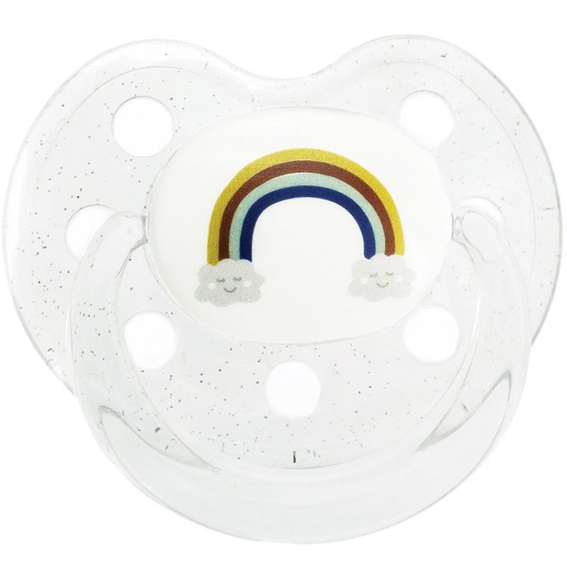 Sucette bébé physiologique Rainbow Arc-en-ciel (6 mois et +) Le Biberon Français Produit 1 grande taille